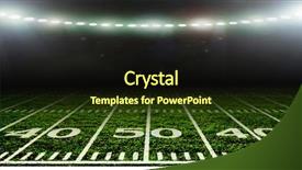  Presentation with football stadium - Cool new slide deck with stadium abstract football backdrop and a wine colored foreground