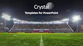  Presentation with stadium - Cool new theme with pole land - stadium before the match night backdrop and a dark gray colored foreground