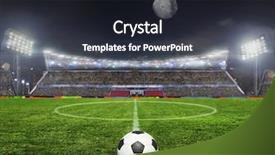  Presentation with stadium - Cool new slide deck with stadium before the match night backdrop and a wine colored foreground