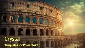  Presentation with rome italy - Theme featuring stadium construction - rome italy one background and a tawny brown colored foreground