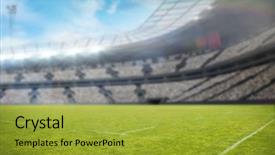  Presentation with illuminated - Beautiful slides featuring stadium copy space against sky backdrop and a gold colored foreground