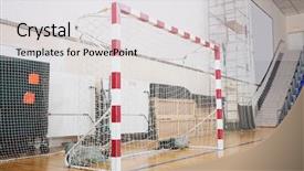  Presentation with stadium - Slide set consisting of stadium hall handball background and a lemonade colored foreground