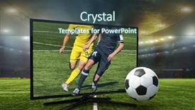  Presentation with stadium - PPT theme consisting of stadium is drawn in photoshop background and a tawny brown colored foreground