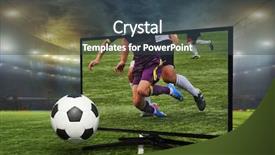  Presentation with stadium - Colorful slides enhanced with stadium is drawn in photoshop backdrop and a ocean colored foreground