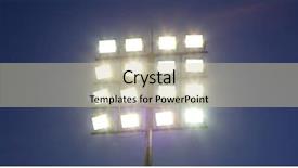  Presentation with electric poles - Slide deck having stadium lights tower on dark background and a soft green colored foreground