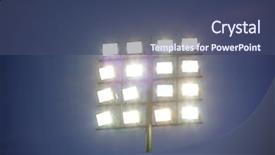  Presentation with electric poles - Cool new slide deck with stadium lights tower on dark backdrop and a ocean colored foreground