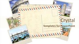  Presentation with old memories - Slides enhanced with stadium message - memories of italy old post background and a cream colored foreground