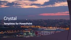  Presentation with generic seated cricket stadium - Cool new slides with stadium spartak and panoramic view backdrop and a ocean colored foreground