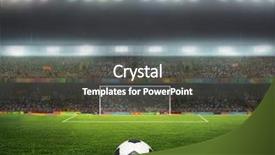  Presentation with stadium - Beautiful presentation design featuring stadium-with-fans-the-night backdrop and a dark gray colored foreground