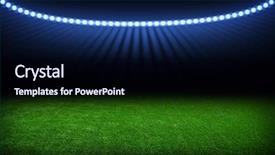  Presentation with glowing lights - Presentation theme with stadium with the bright lights background and a  colored foreground