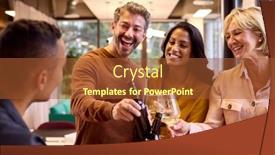  Presentation with staff meeting - Slides enhanced with staff-at-informal-team-meeting background and a red colored foreground