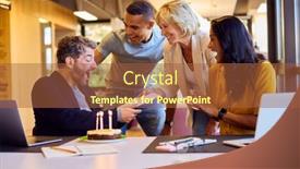  Presentation with birthday card - Presentation with staff-celebrating-birthday-of-male background and a red colored foreground