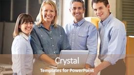  Presentation with distribution - Amazing slide set having staff manual - portrait of workers in distribution backdrop and a coral colored foreground