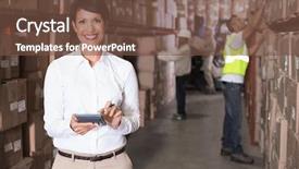  Presentation with cold storage warehouse - Amazing slides having staff manual - pretty warehouse manager using calculator backdrop and a tawny brown colored foreground