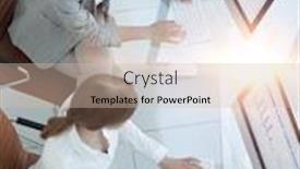  Presentation with planning - Presentation featuring staff of the planning department sitting behind a desk background and a soft green colored foreground