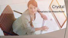  Presentation with planning - Presentation design with staff of the planning department background and a lemonade colored foreground