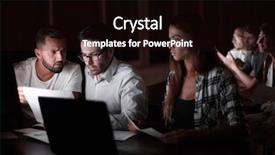  Presentation with team - PPT theme consisting of staff programme - business team discussing problems background and a wine colored foreground