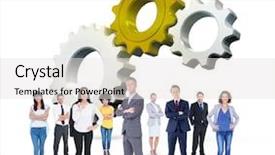  Presentation with team - Presentation theme having staff rotation - business team against white background and a white colored foreground