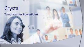  Presentation with staffing - Presentation theme featuring bee pollen and spoon background and a sky blue colored foreground