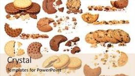  Presentation with cookies - Cool new presentation theme with staffing - set of delicious cookies backdrop and a lemonade colored foreground