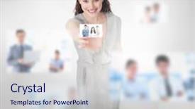  Presentation with hunger games catching fire - Slide set consisting of staffing - smiling attractive woman catching background and a sky blue colored foreground