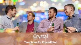  Presentation with friendship - Cool new slide deck with free company - nightlife party friendship leisure backdrop and a coral colored foreground