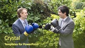  Presentation with stage - Beautiful PPT theme featuring stage a mock boxing match backdrop and a  colored foreground