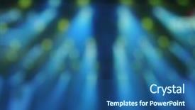  Presentation with fuzzy - Cool new PPT theme with stage abstract fuzzy facula backdrop and a ocean colored foreground