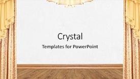  Presentation with room interior design - Audience pleasing presentation consisting of stage curtain white - room interior backdrop and a white colored foreground