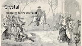  Presentation with journal - Amazing PPT layouts having stage design - fanfan la tulipe theatrical representation backdrop and a soft green colored foreground