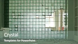  Presentation with stained glass - Theme featuring abandoned room with stained-glass background and a gray colored foreground