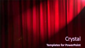  Presentation with curtains - Audience pleasing presentation theme consisting of brightly lit curtains in theatre backdrop and a wine colored foreground