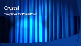  Presentation with curtains - Presentation theme having brightly lit curtains in theatre background and a navy blue colored foreground