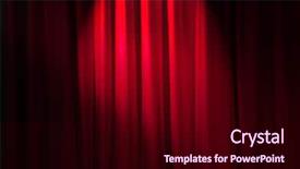  Presentation with curtains - Beautiful PPT theme featuring custard apple with stem against backdrop and a light gray colored foreground