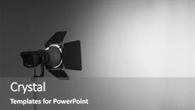  Presentation with projector - PPT layouts enhanced with movie spotlight - projector lights wtih space background and a gray colored foreground