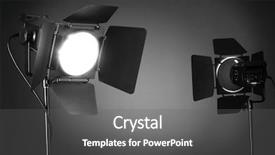  Presentation with lights - PPT theme with theatre door - projector lights wtih space background and a dark gray colored foreground