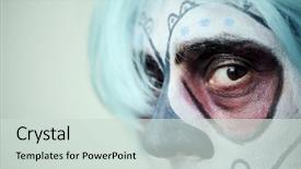  Presentation with stage - Cool new slides with stage fright - closeup of a person backdrop and a  colored foreground