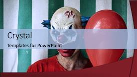  Presentation with evil - Theme with stage fright - closeup of a scary evil background and a light blue colored foreground