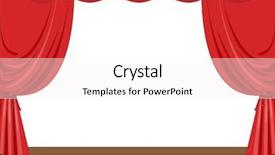  Presentation with stage curtains - Audience pleasing presentation design consisting of stage illustration with curtains - eps backdrop and a  colored foreground