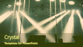  Presentation with stage lights - Slide set featuring stage lights - retro style photograph background and a tawny brown colored foreground