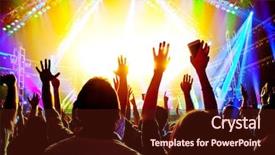  Presentation with dancing silhouettes - Slides enhanced with stage lights active lifestyle music background and a wine colored foreground