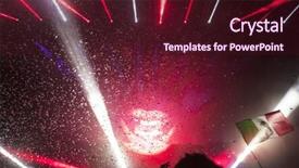  Presentation with live music concert - Colorful presentation design enhanced with stage lights during summer music backdrop and a wine colored foreground