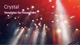  Presentation with stage lights - Slides consisting of stage-lights-during-the-show and a  colored foreground