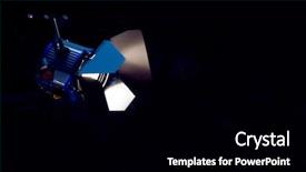  Presentation with studio lights - Beautiful presentation theme featuring stage lights in professional tv backdrop and a  colored foreground