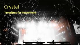  Presentation with live music concert - Presentation enhanced with stage-lights-live-concert-summer background and a wine colored foreground