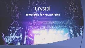  Presentation with live music concert - PPT theme consisting of stage-lights-live-concert-summer background and a ocean colored foreground