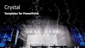  Presentation with live music concert - Presentation featuring stage-lights-live-concert-summer background and a black colored foreground