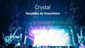  Presentation with live music concert - Slide set enhanced with stage-lights-live-concert-summer background and a navy blue colored foreground