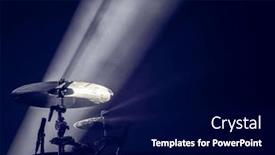  Presentation with live music concert - PPT theme consisting of stage-lights-live-concert-summer background and a navy blue colored foreground