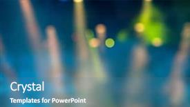  Presentation with green stage lights - PPT theme having stage lights out of focus background and a  colored foreground
